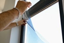 Protective films for windows, and blinds